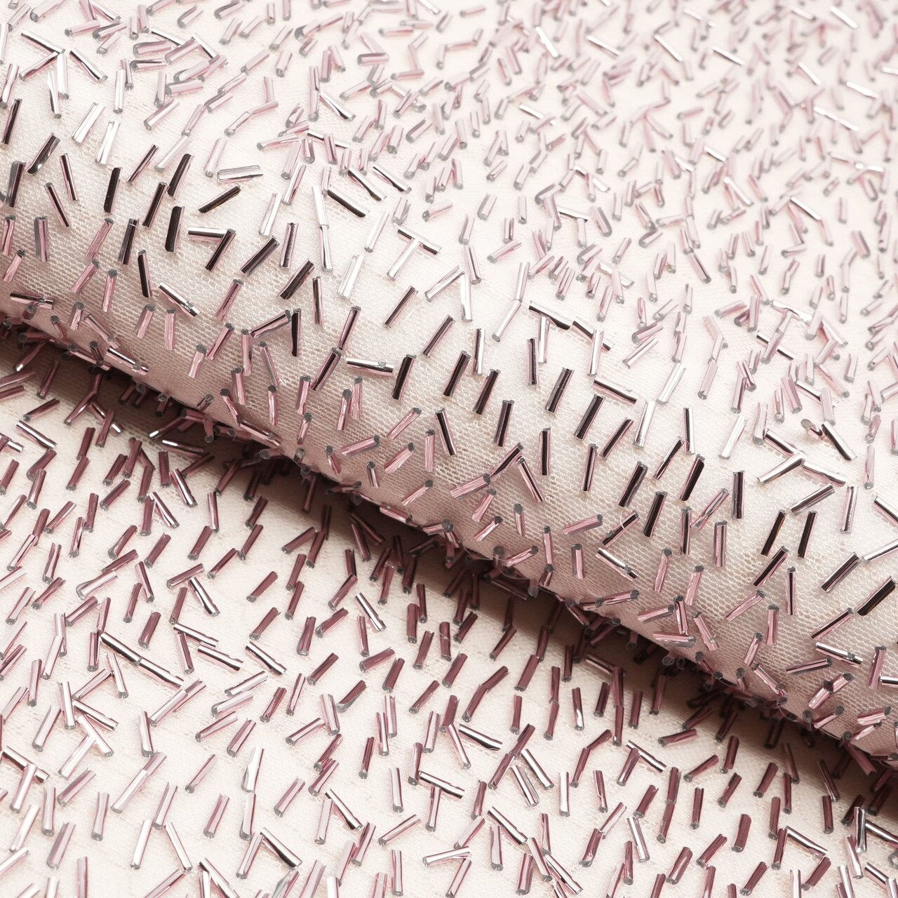 1 Yard Dazzle Beaded Stretch Mesh Fabric 36" x 60/61" Length by Width